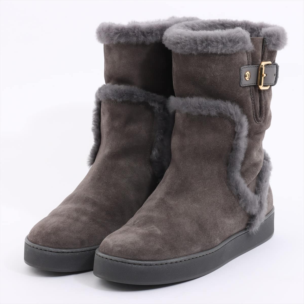 Louis Vuitton 13 years Mouton Boots 38 Ladies' Grey CL0153