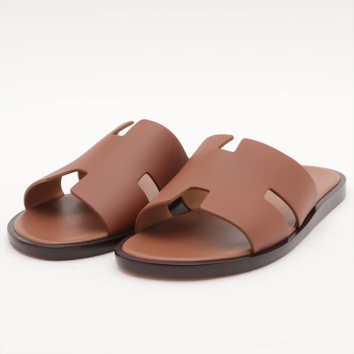 Hermès Izmir Leather Sandals 40 Men's Brown