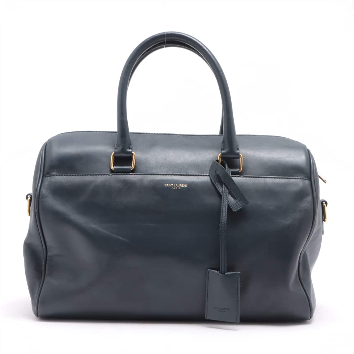 Saint Laurent Paris Classic Duffle Leather 2way handbag Navy blue 322049
