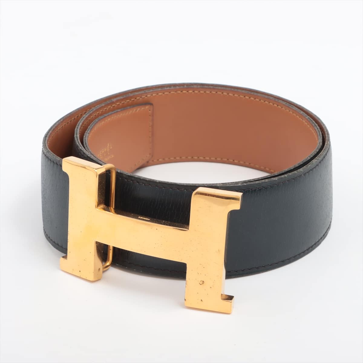 Hermès Constance H Belt 〇I: 1979 Belt 80 Leather Black