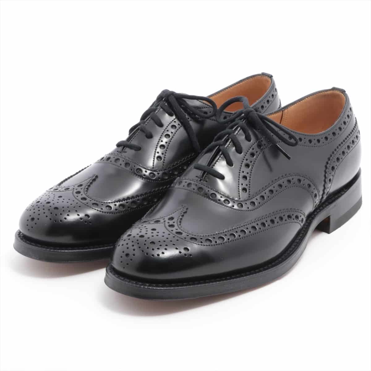 Church's Burwood Leather Leather shoes 60F Men's Black wingtip