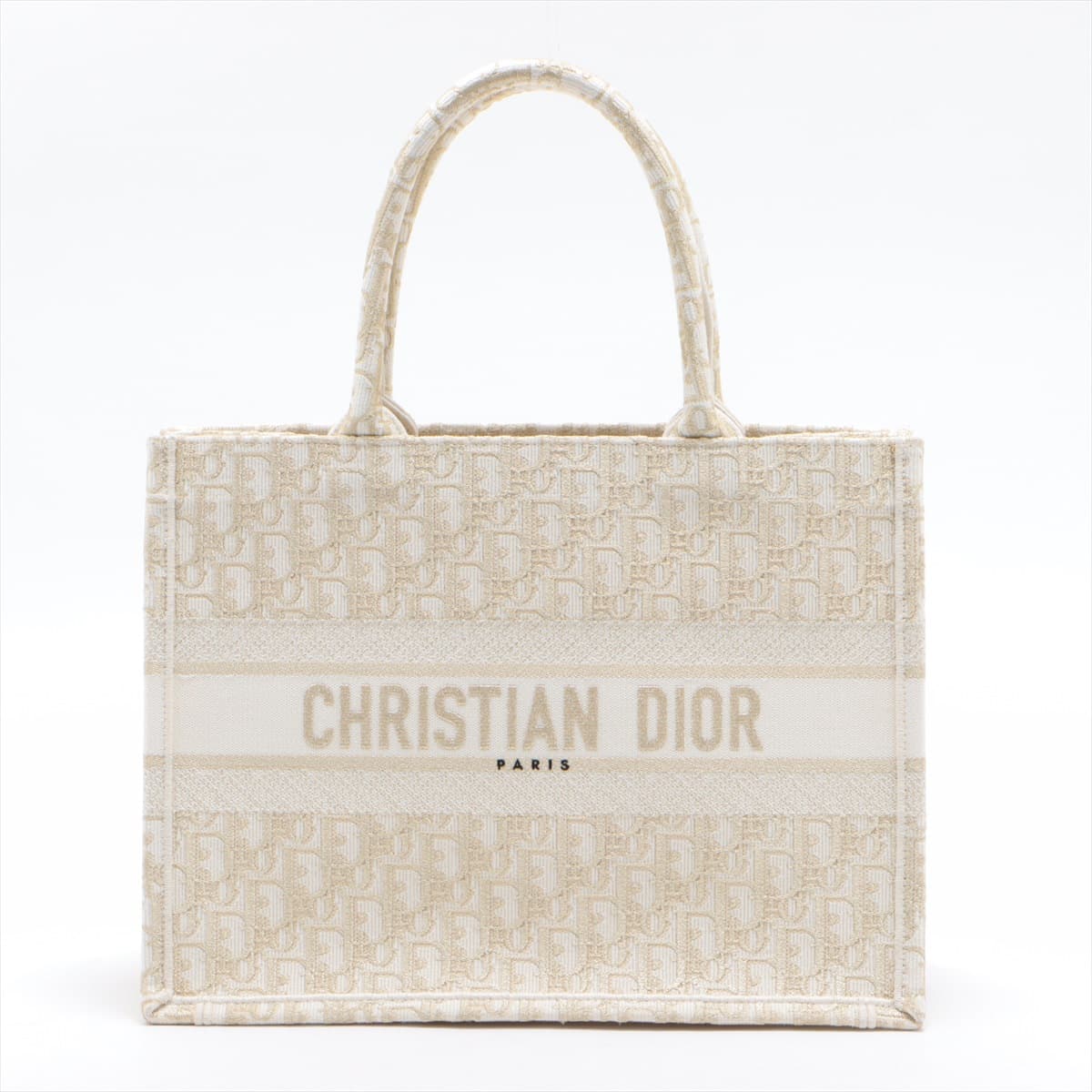 Christian Dior Oblique Book Tote canvas Tote bag Gold