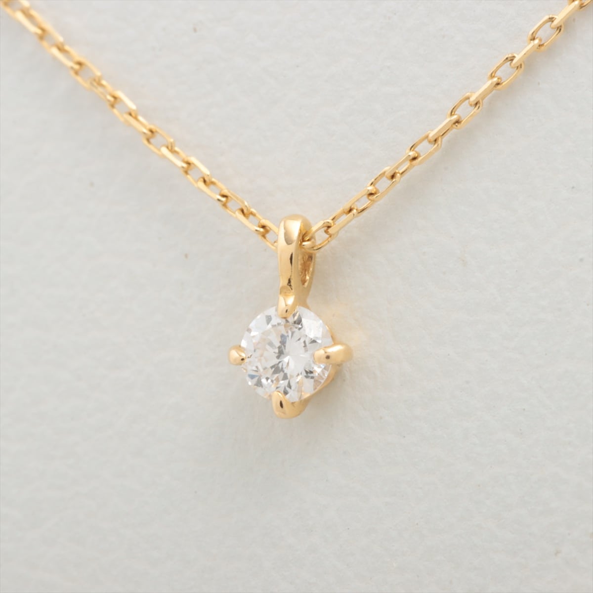 Ete diamond Necklace K18(YG) 0.8g 0.06