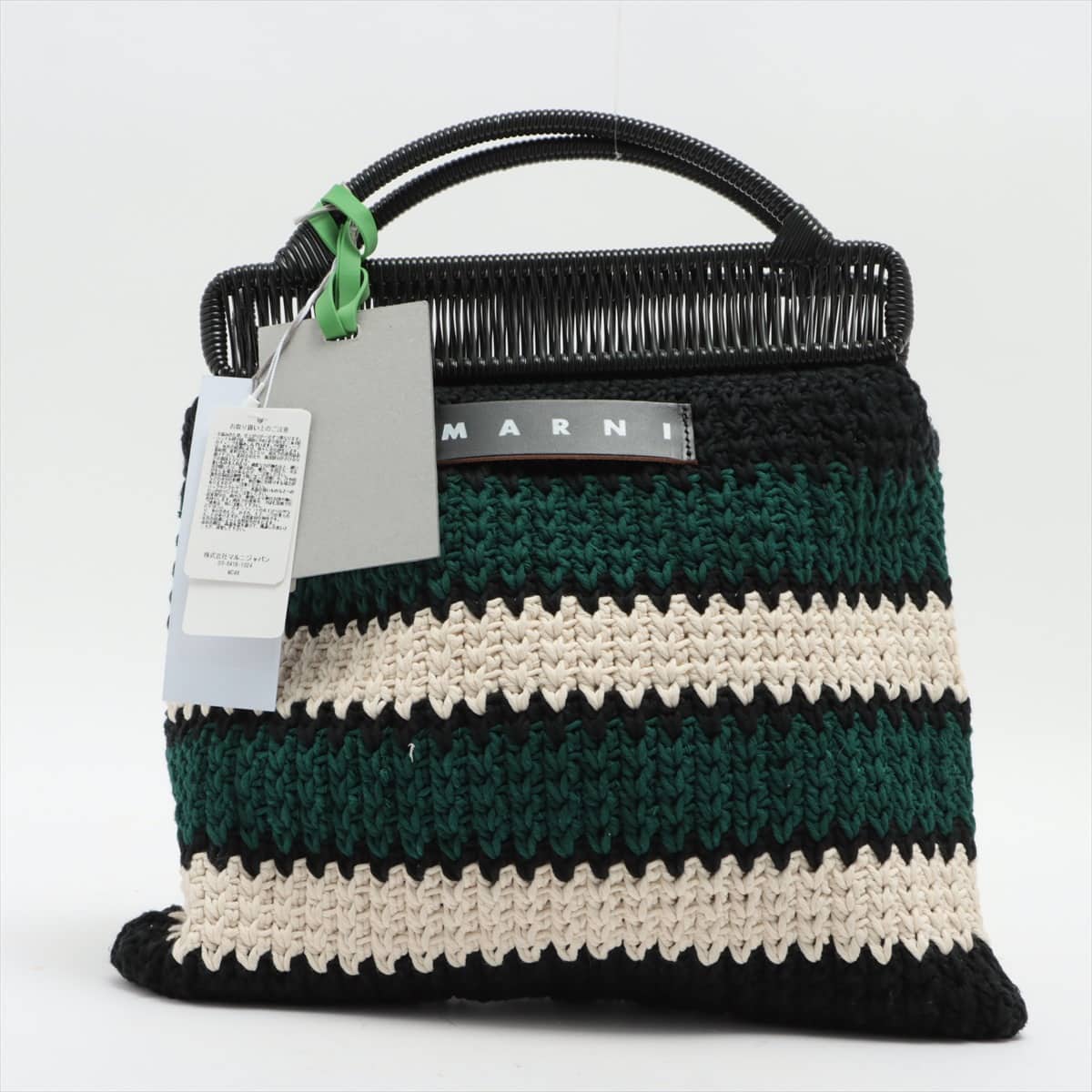 Marni Market Crochet Knit Hand bag Multicolor