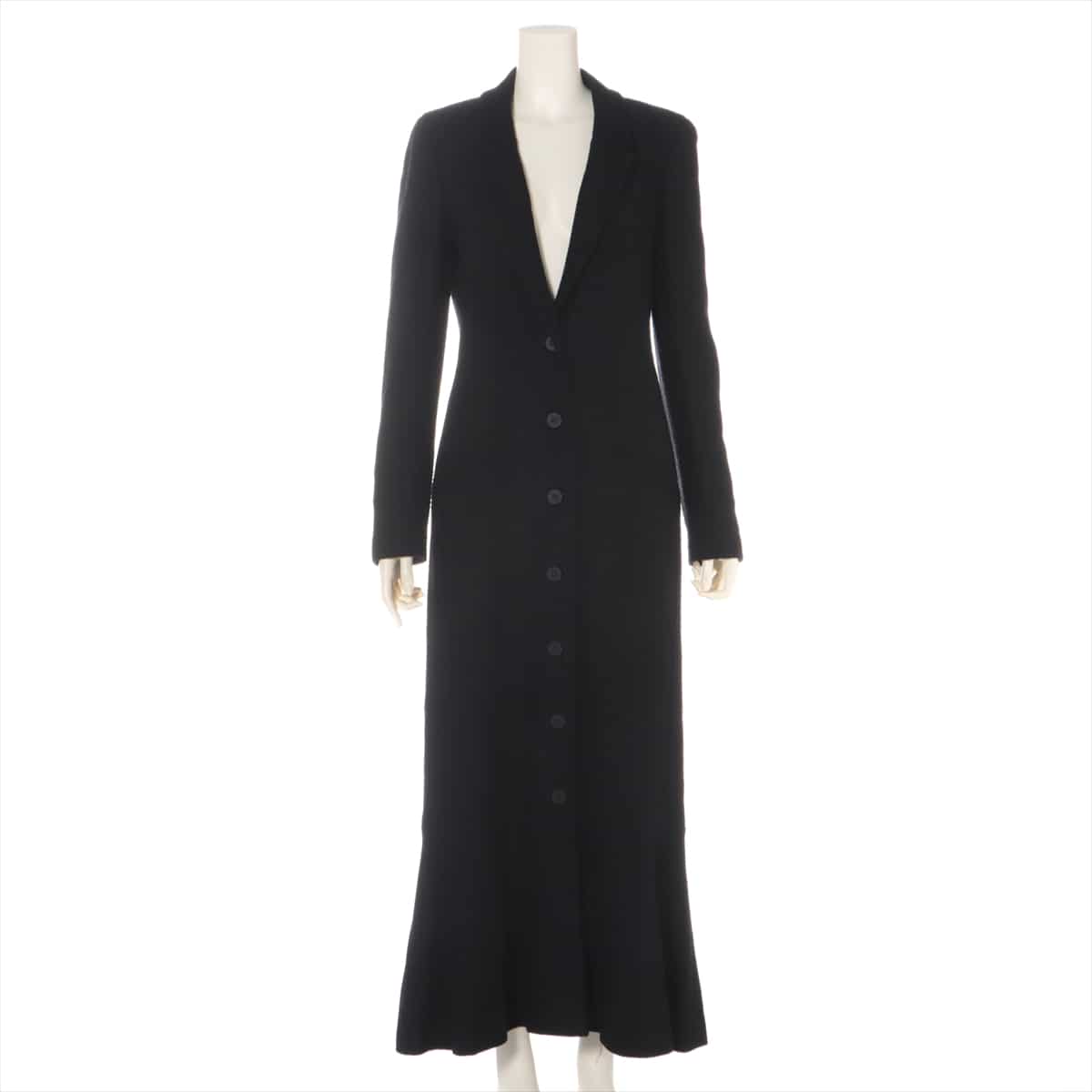 Chanel 01A Tweed Long coat 38 Ladies' Black
