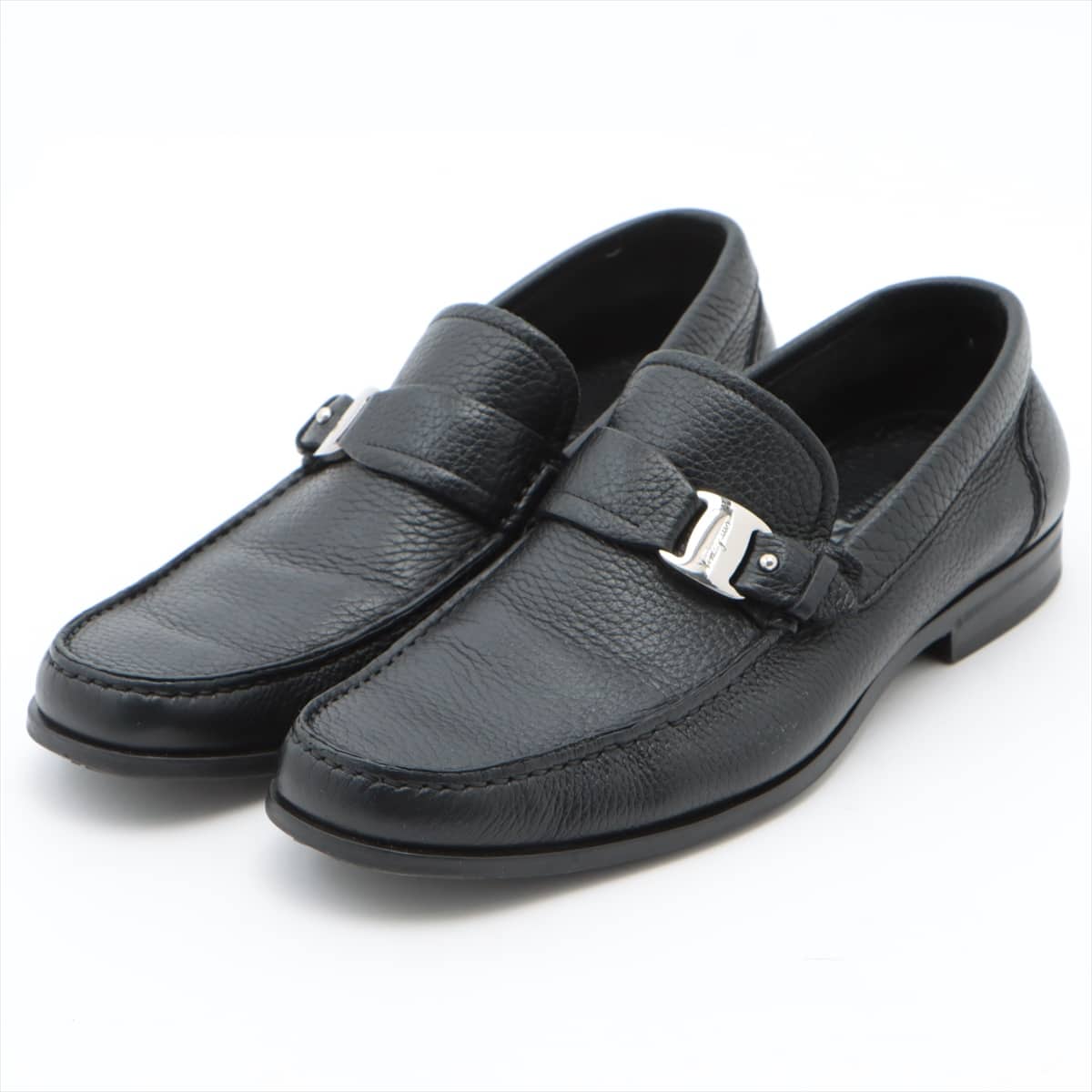 Ferragamo Leather Loafer 6EE Men's Black