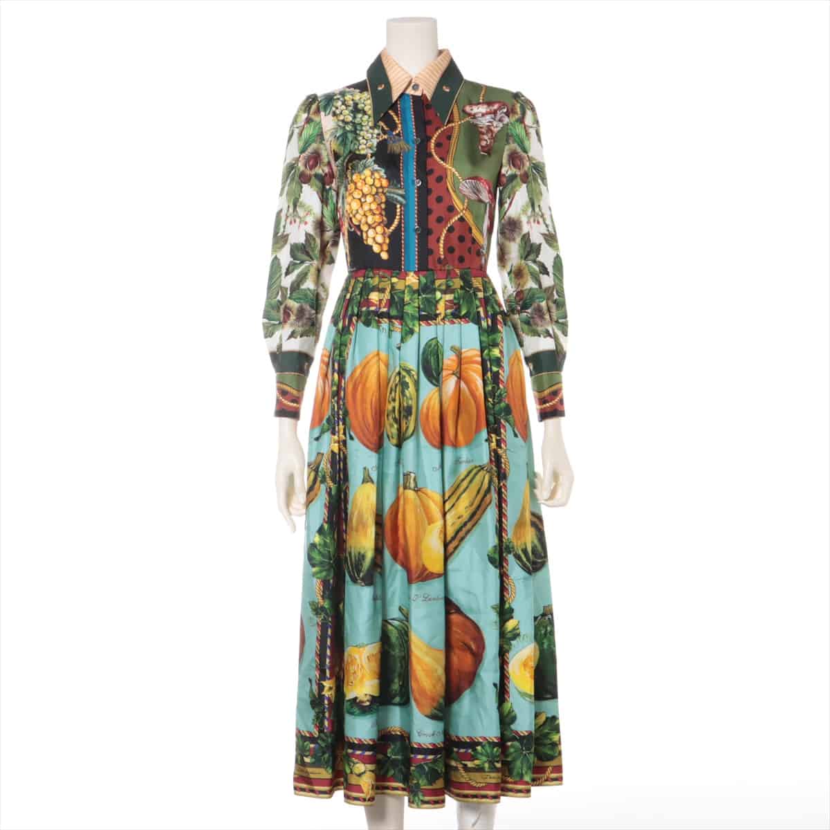 Dolce & Gabbana Silk Shirt dress 36 Ladies' Multicolor