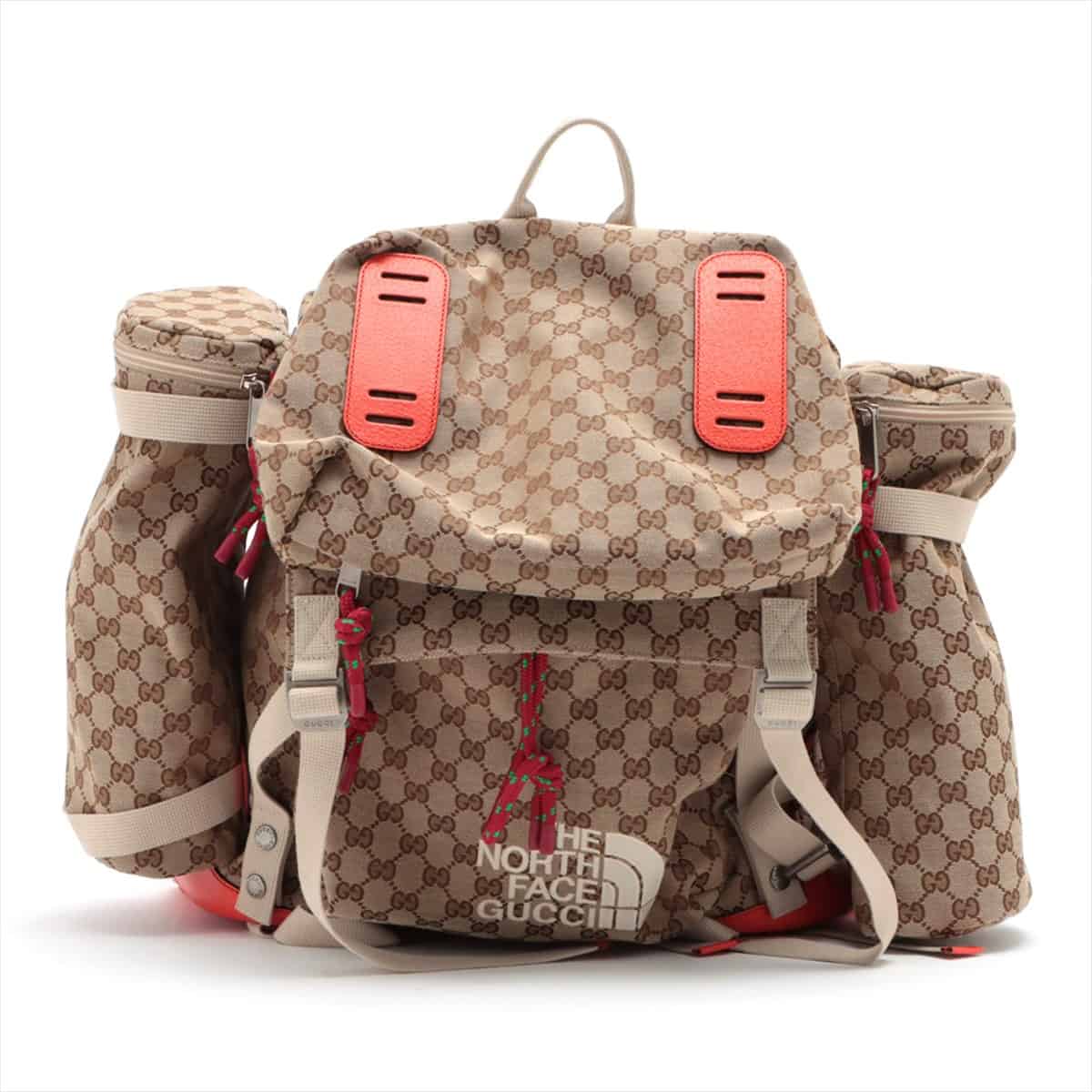 Gucci x North Face Canvas & leather Backpack Beige 650294