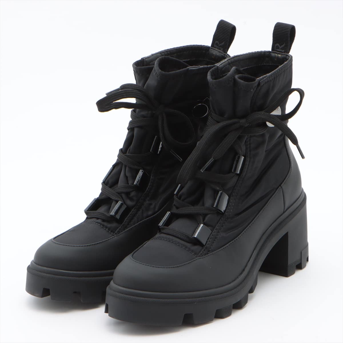 Moncler Nylon x Rubber Boots 37 Ladies' Black CHERYNE