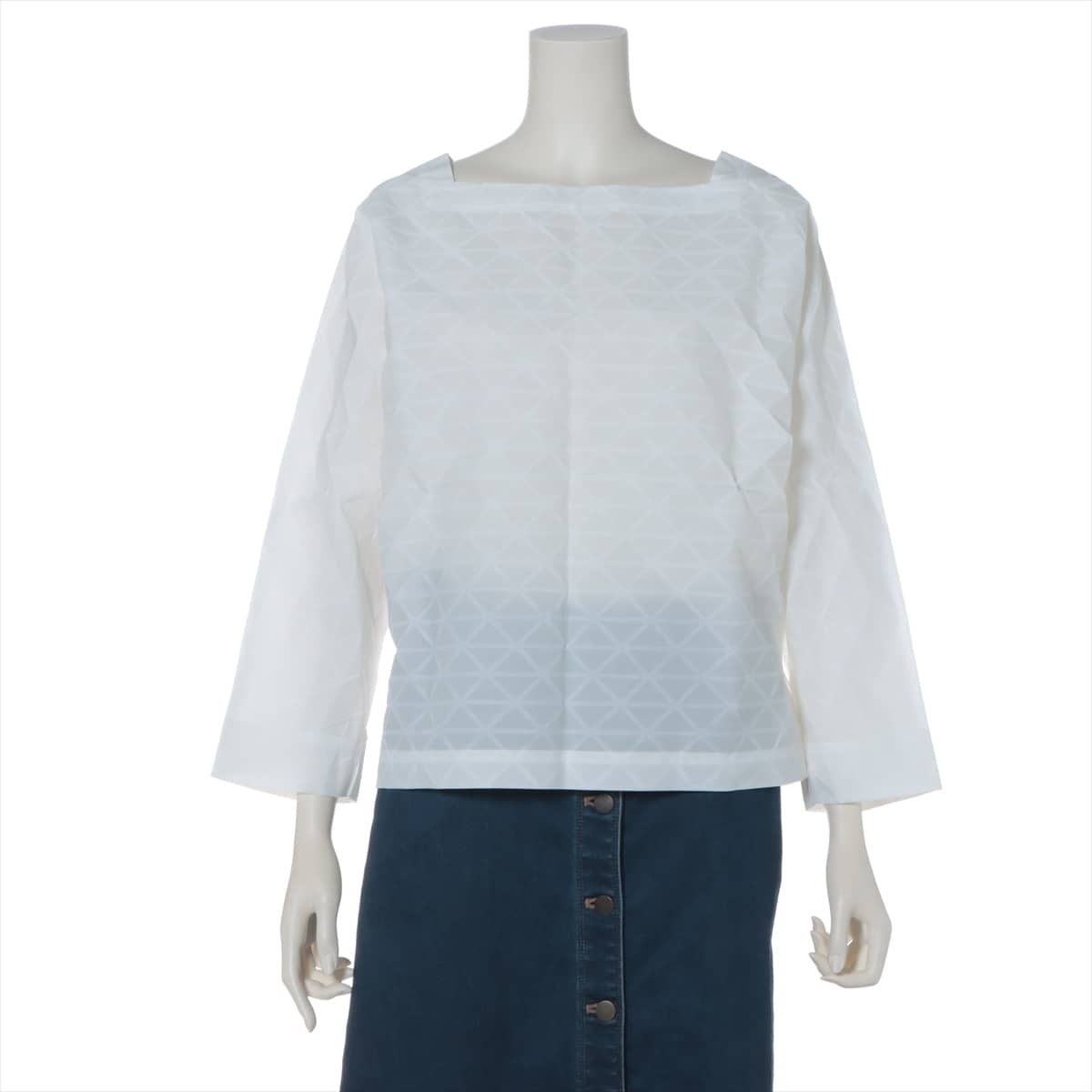 ISSEY MIYAKE Unknown material Blouse 2 Ladies' White No sign tag No brand tag BU005 triangle peace print