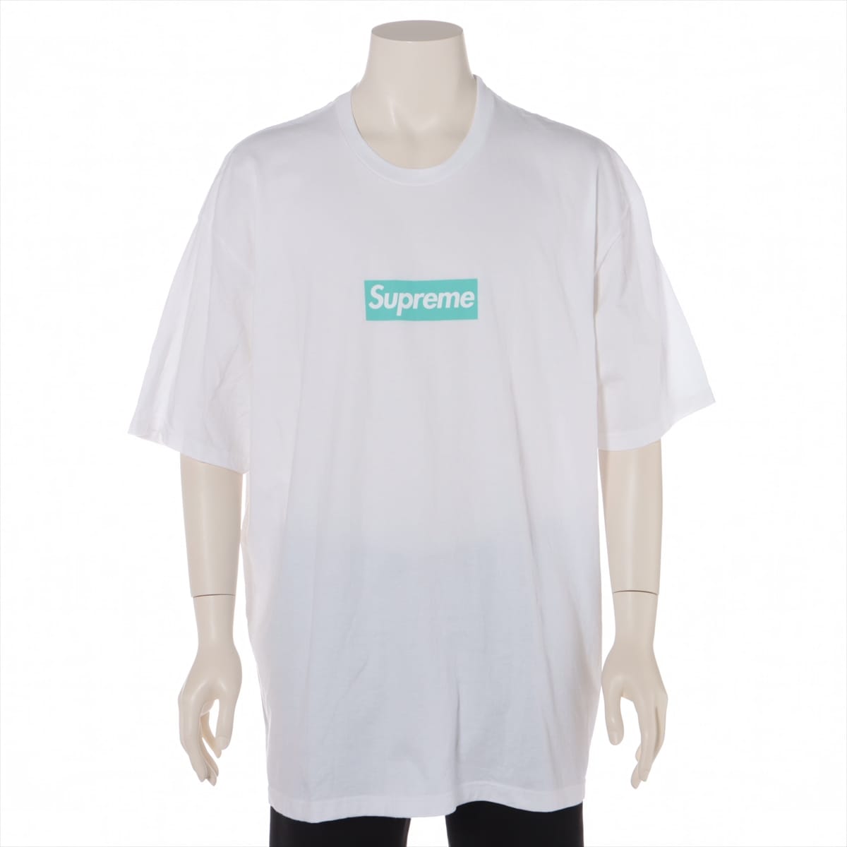 Supreme x Tiffany 21AW Cotton T-shirt XXL Men's White  Box Logo Tee