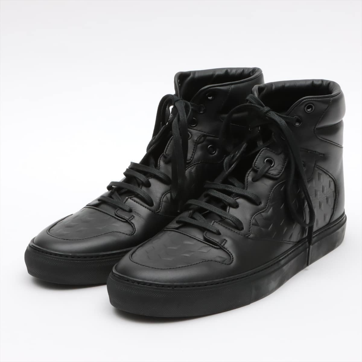 Balenciaga Leather Sneakers 42 Men's Black 358043