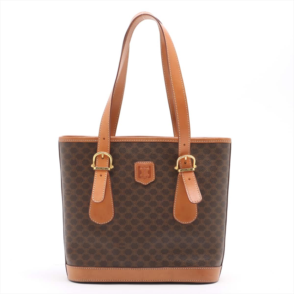 CELINE Macadam PVC & leather Tote bag Brown