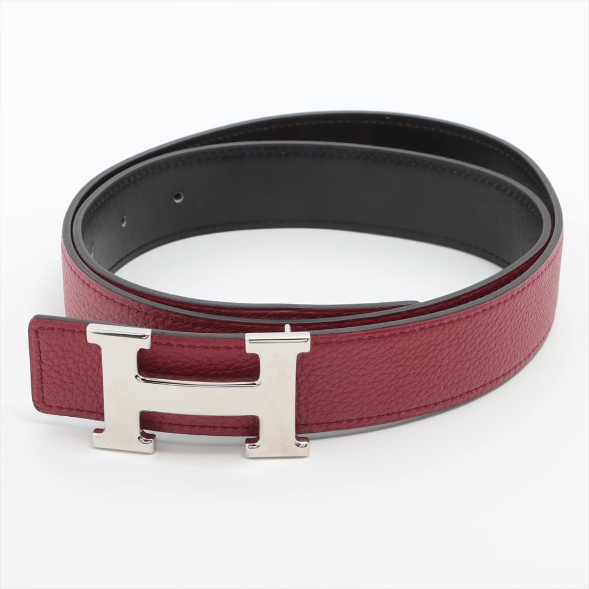 Hermès H Belt □N inscription 2010 Belt 85 Leather Red