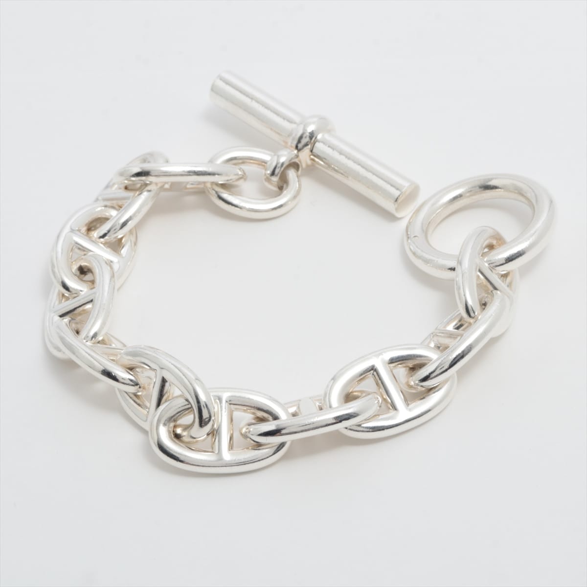 Hermès Chaîne d'Ancre TGM Bracelet 925 103.1g Silver 11 frames