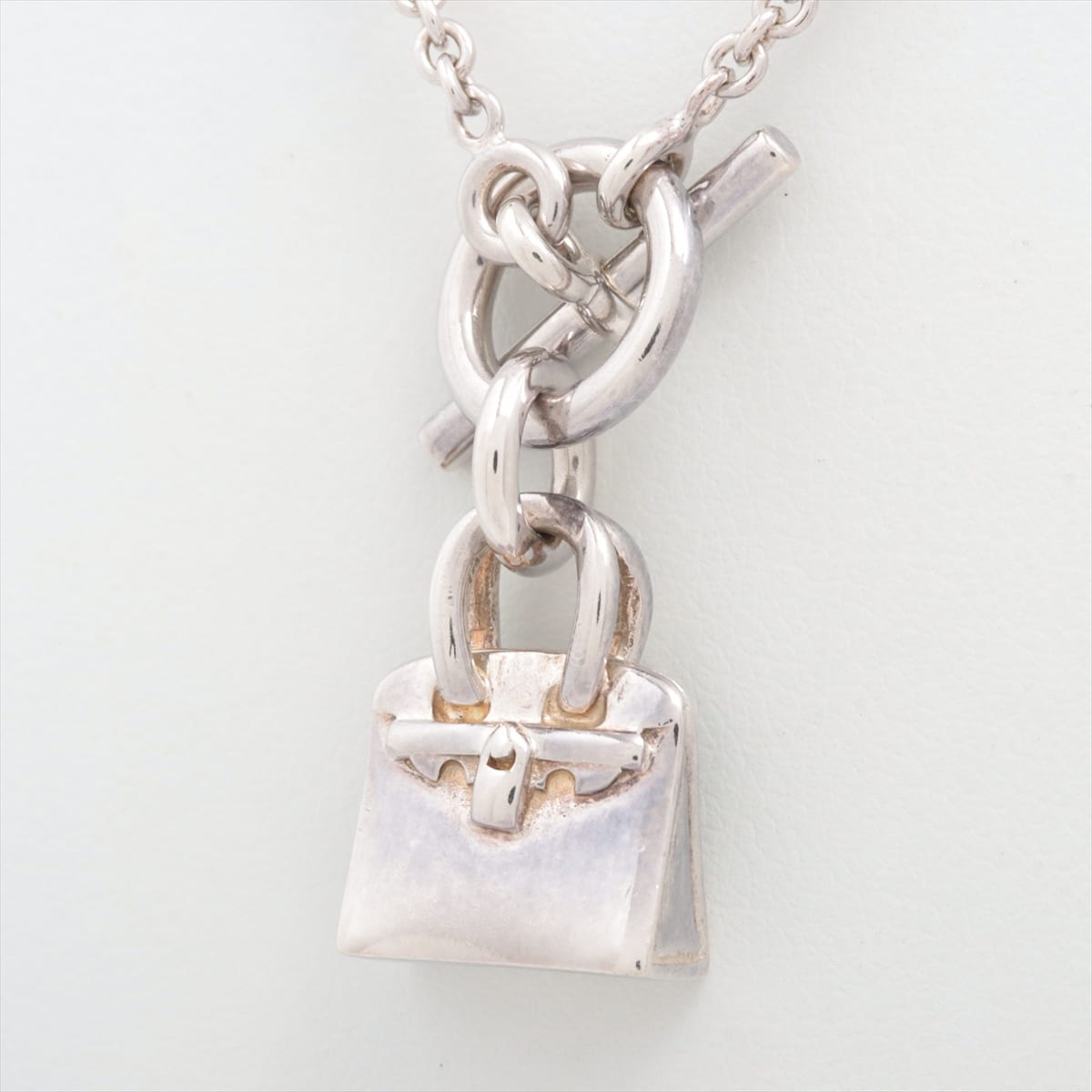 Hermès Birkin Amulet Necklace 925 11.8g Silver