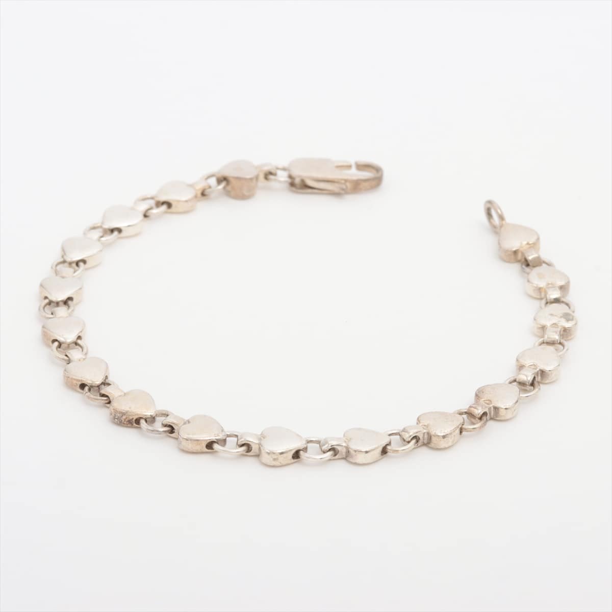 Tiffany Puff Heart Bracelet 925 11.9g Silver
