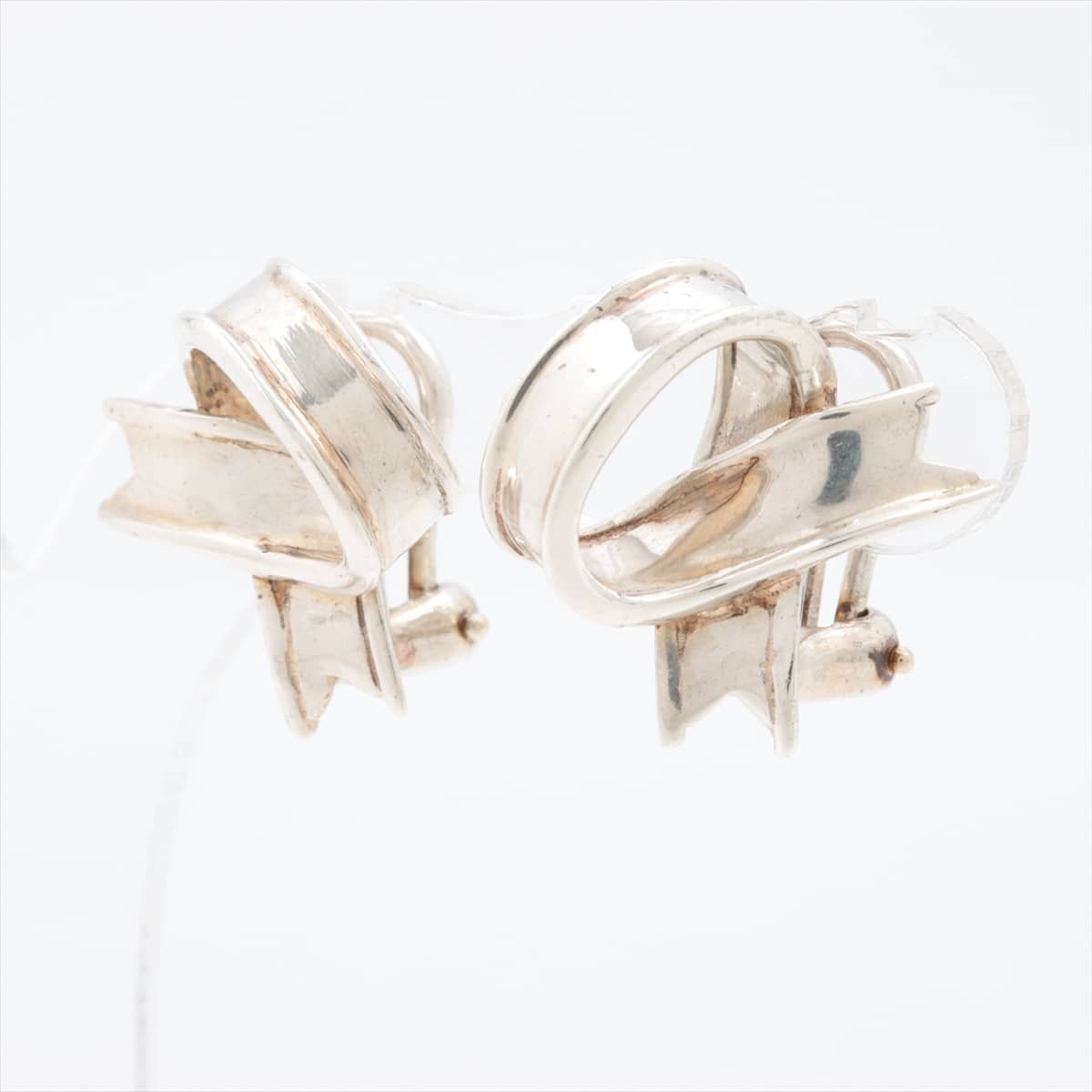 Tiffany Ribbon Earrings (for both ears) 925 6.1g Silver