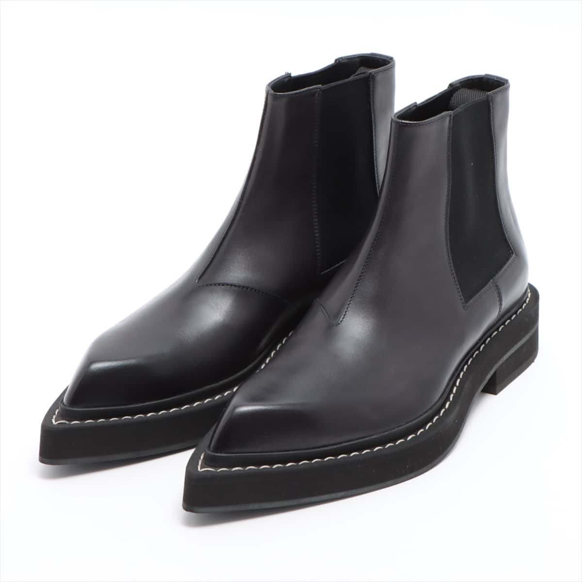 Berluti Leather Side Gore Boots 8 1/2 Men's Black Hoxton