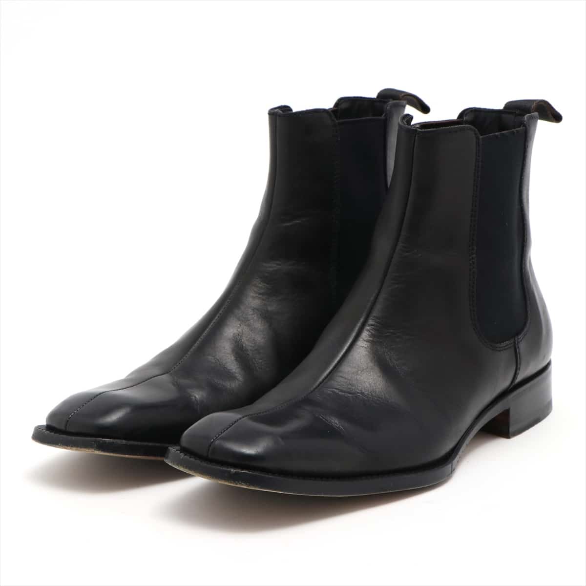 Prada Leather Side Gore Boots 6 Men's Black