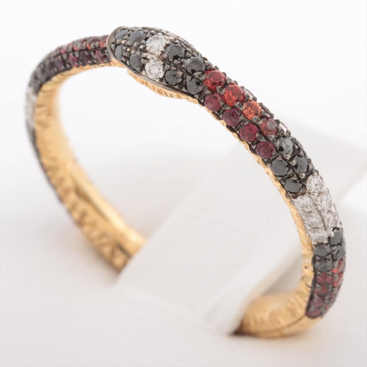 Gucci Ouroboros diamond Topaz Sapphire rings 750(YG) 3.4g 15