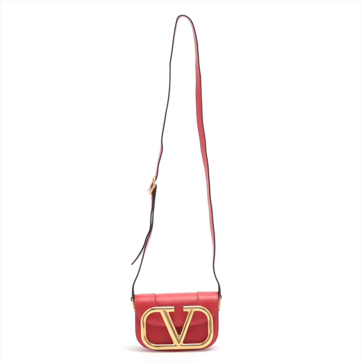 Valentino Garavani Super Vee Leather Shoulder bag Red