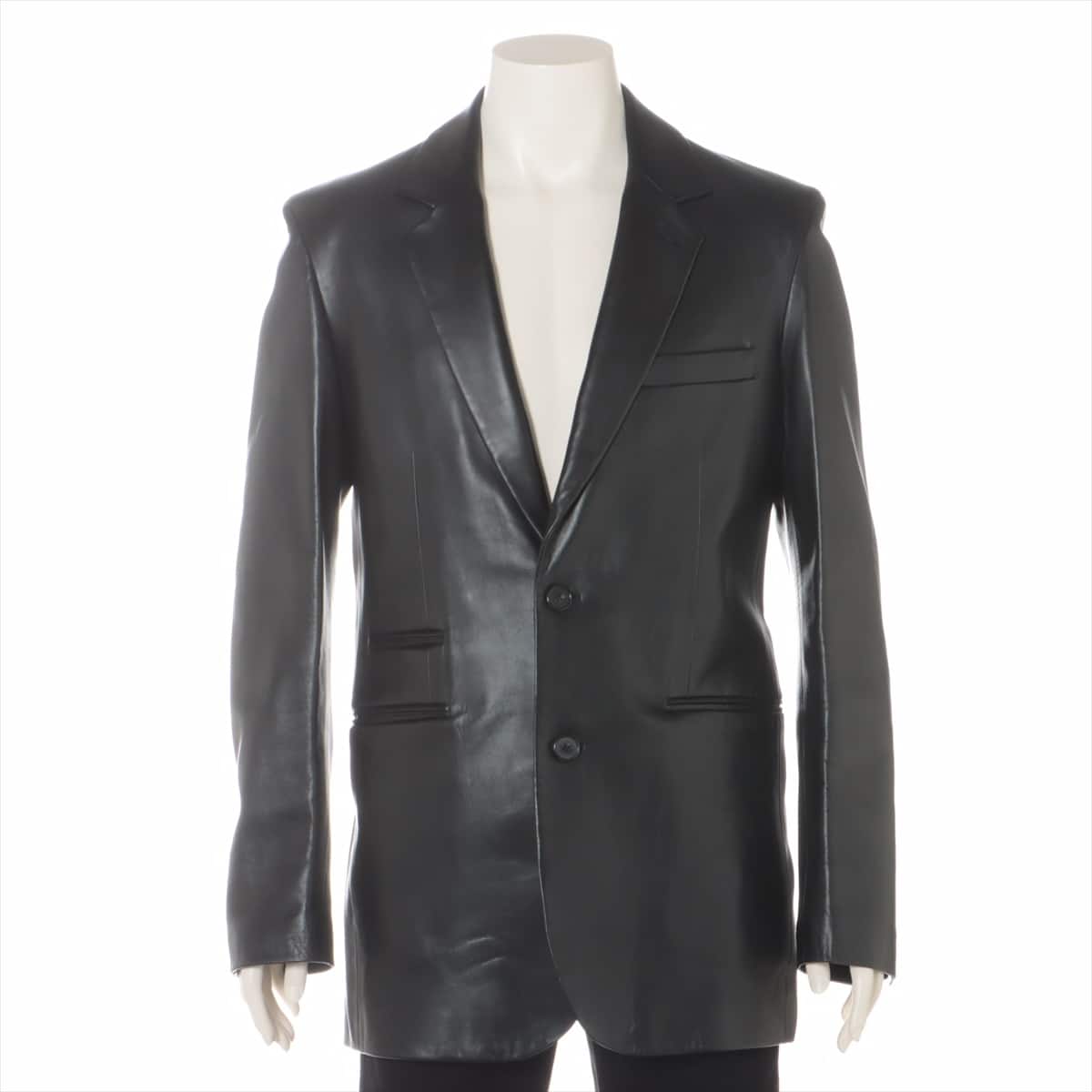 Hermès Lambskin Leather jacket 48 Men's Black  Sold goods