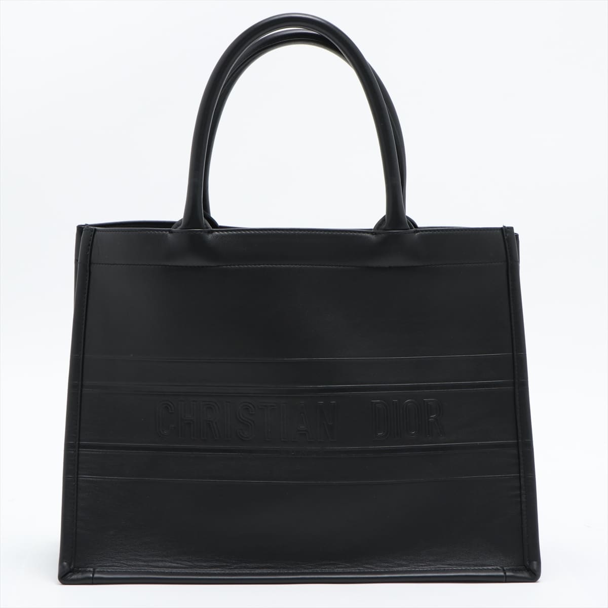 Christian Dior Book Tote small Leather Tote bag Black