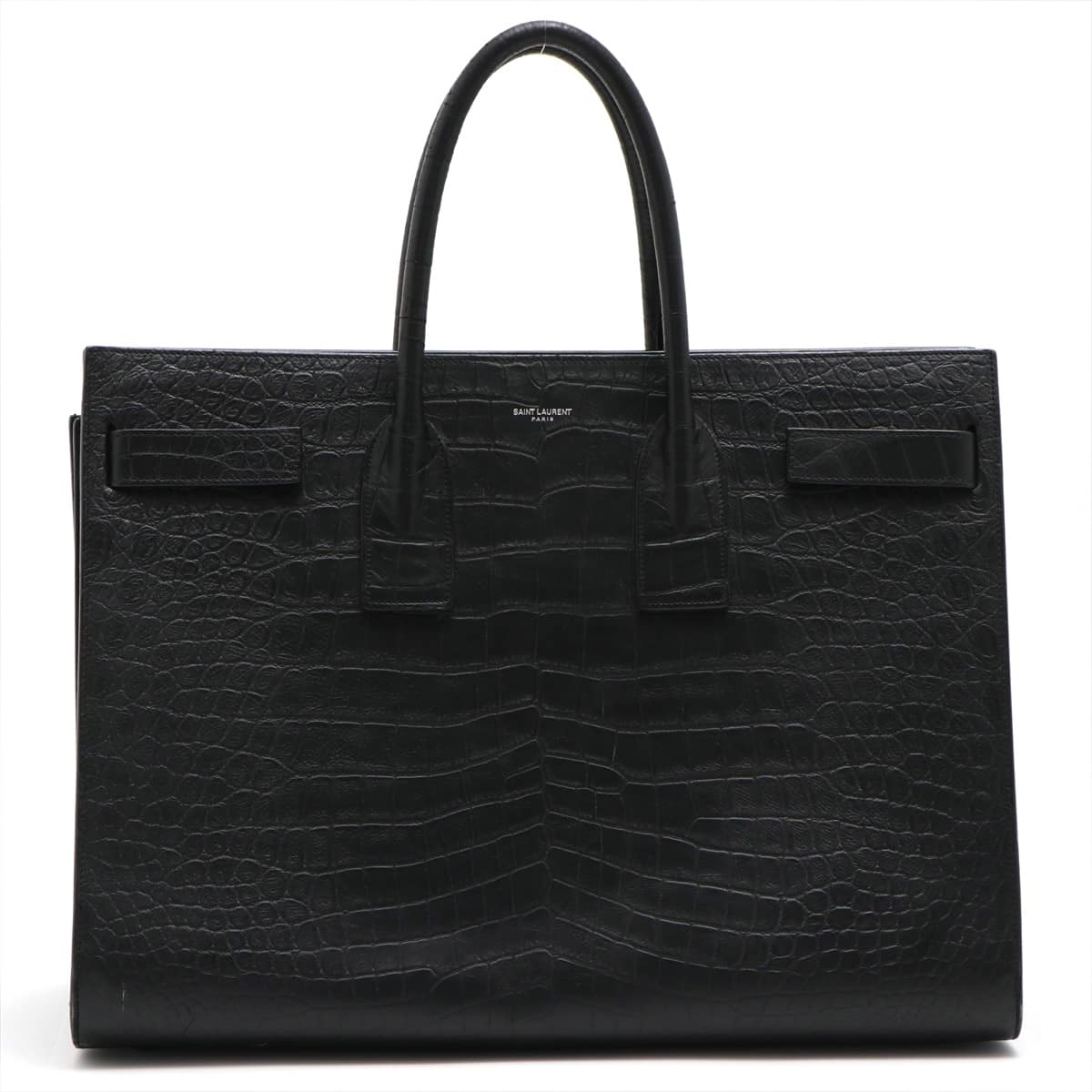 Saint Laurent Paris Sac de Jour Moc croc Tote bag Black 441571 Comes with divider pouch