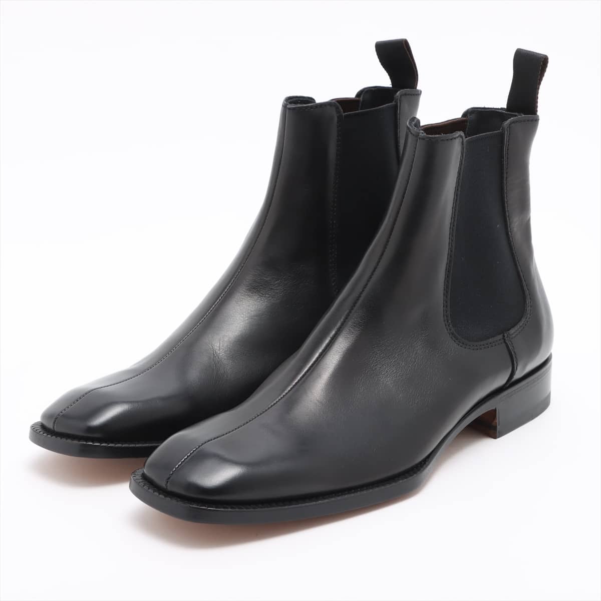 Prada Leather Side Gore Boots 5 Men's Black