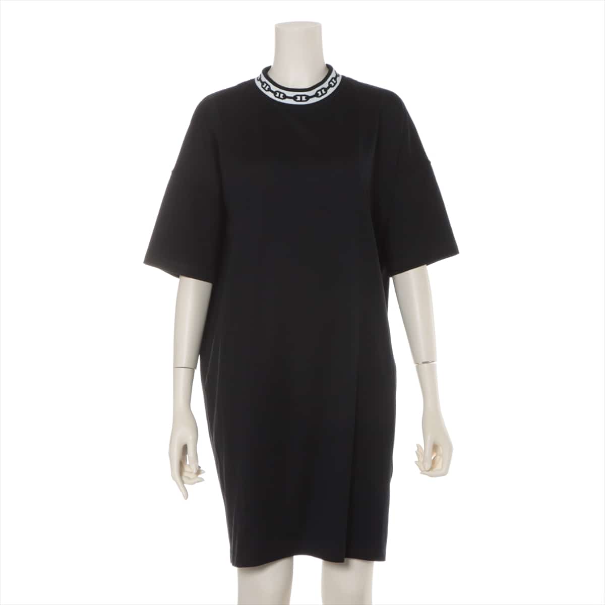 Hermès Chaîne d'Ancre Cotton & nylon Dress 34 Ladies' Black