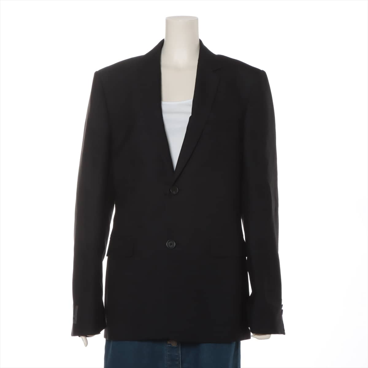 Fendi ZUCCa 20 years wool x cupra Tailored jacket 50 Men's Black  FJ0853 2B