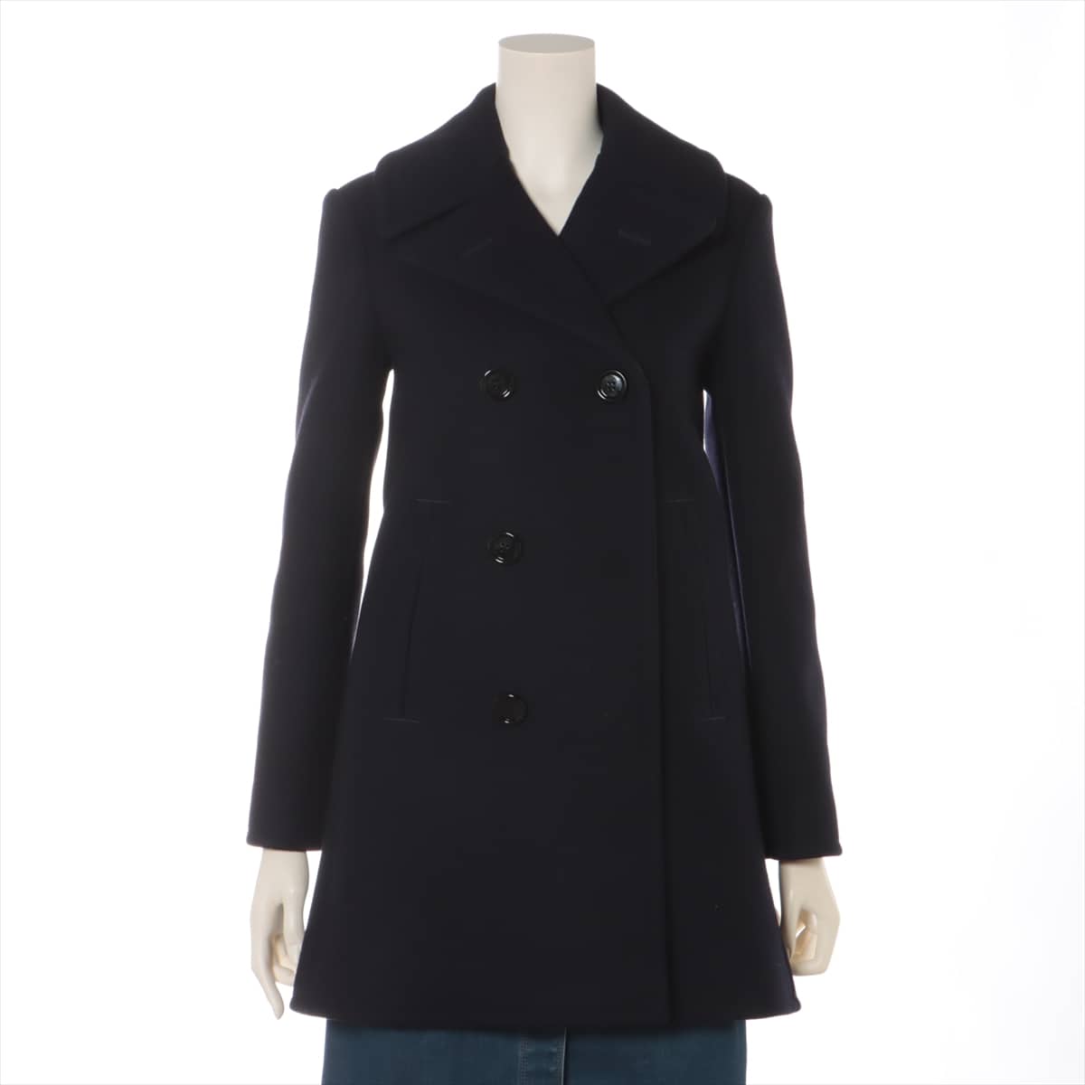 CELINE 19AW Wool & Nylon Pea coat 34 Ladies' Navy blue  2M076863C