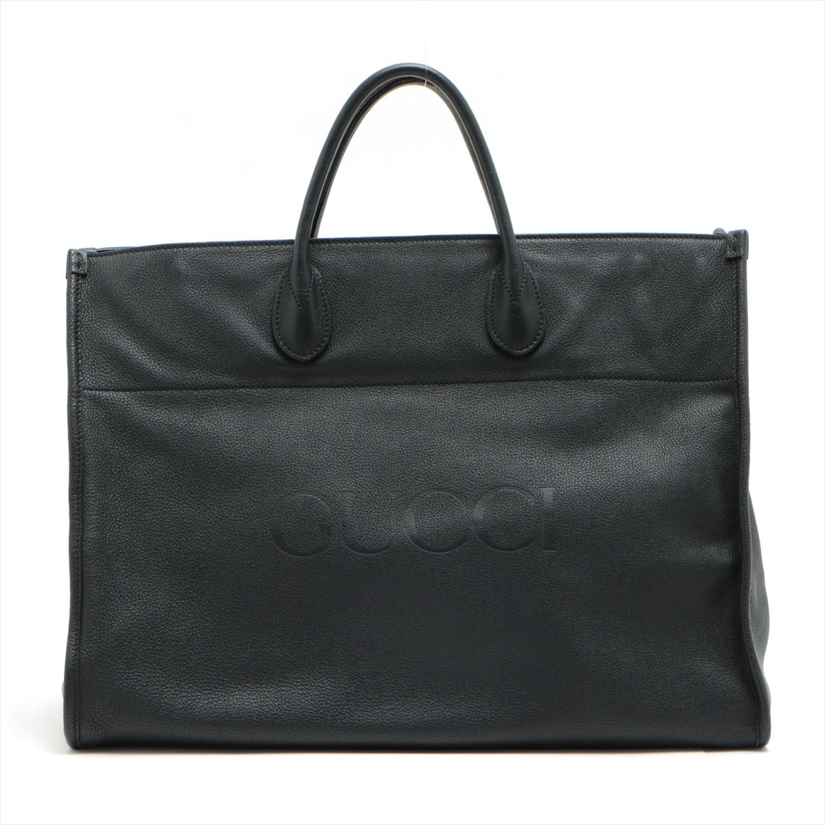 Gucci Logo Leather 2way handbag Black 674837