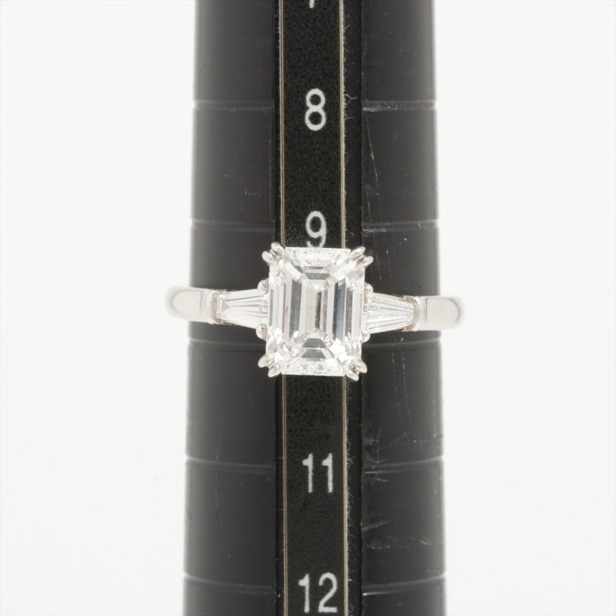Harry Winston Classic diamond rings Pt950 4.7g 1.52 D VVS2 Emerald NONE