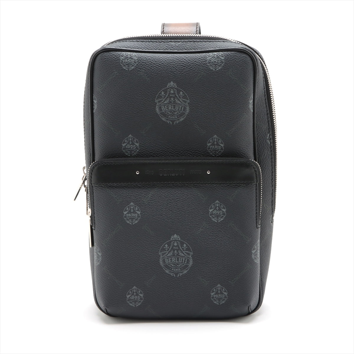 Berluti PVC & leather Sling backpack Black