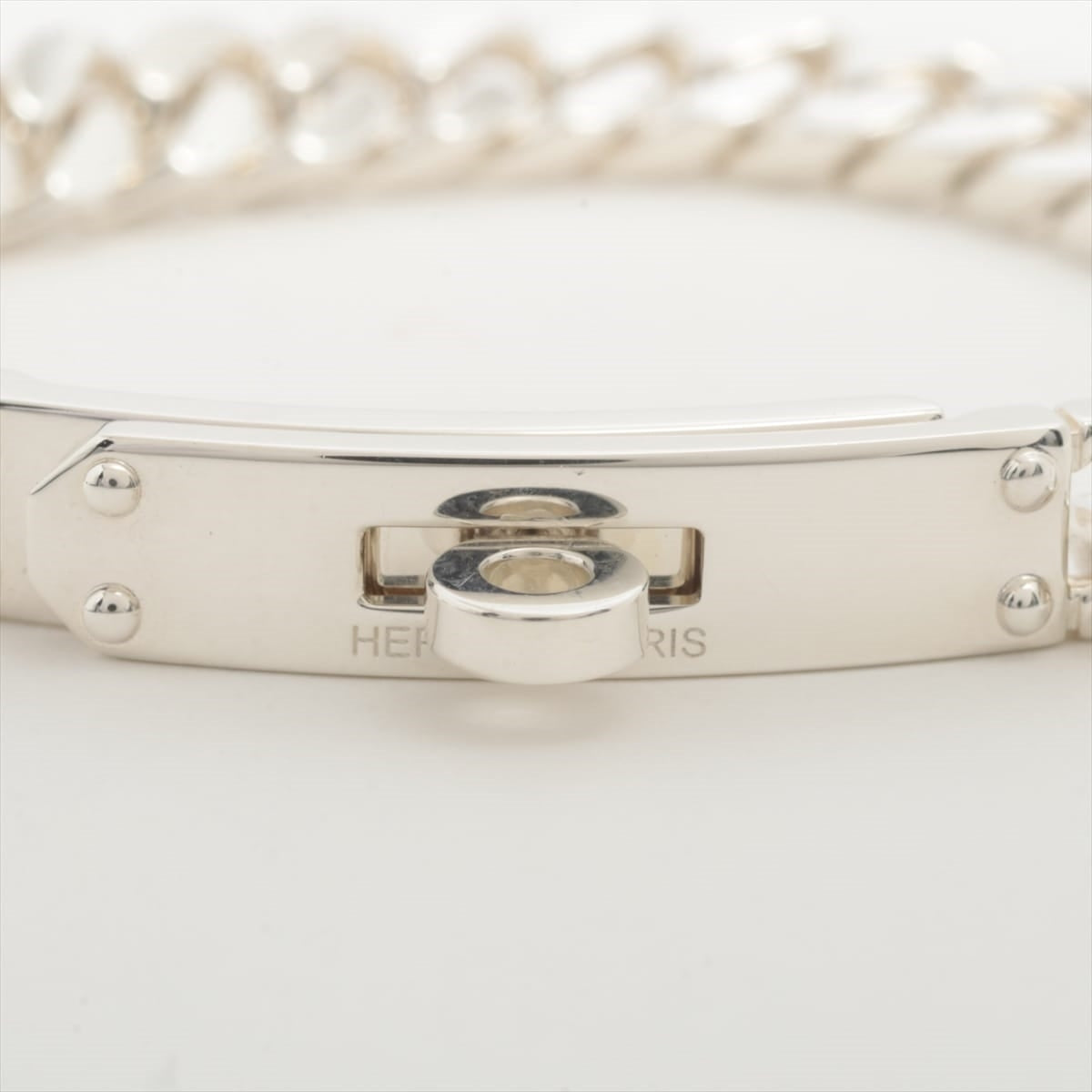 Hermès Kelly Gourmetto Bracelet 925 17.9g Silver