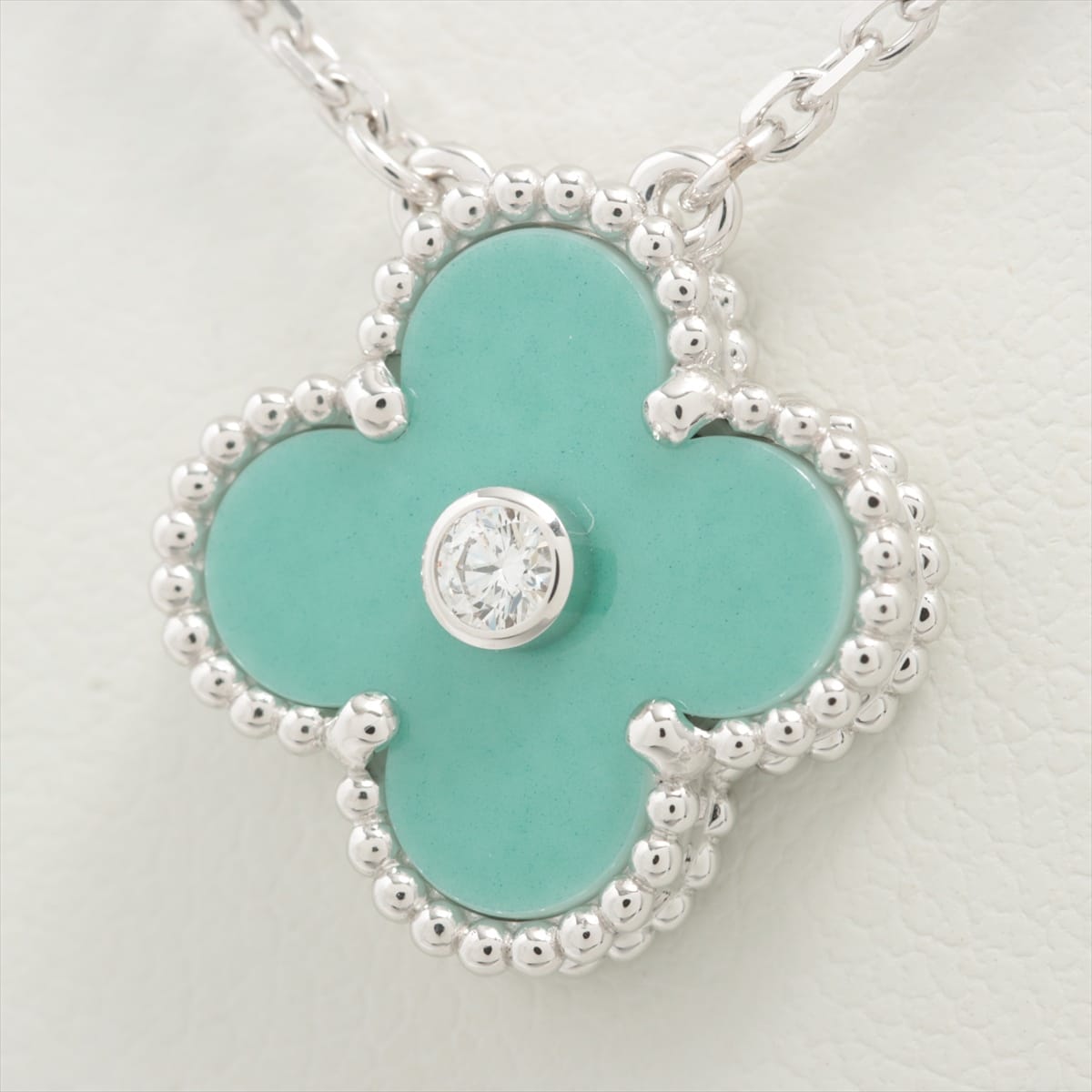 Van Cleef & Arpels Vintage Alhambra Sable diamond Necklace 750(WG) 7.0g