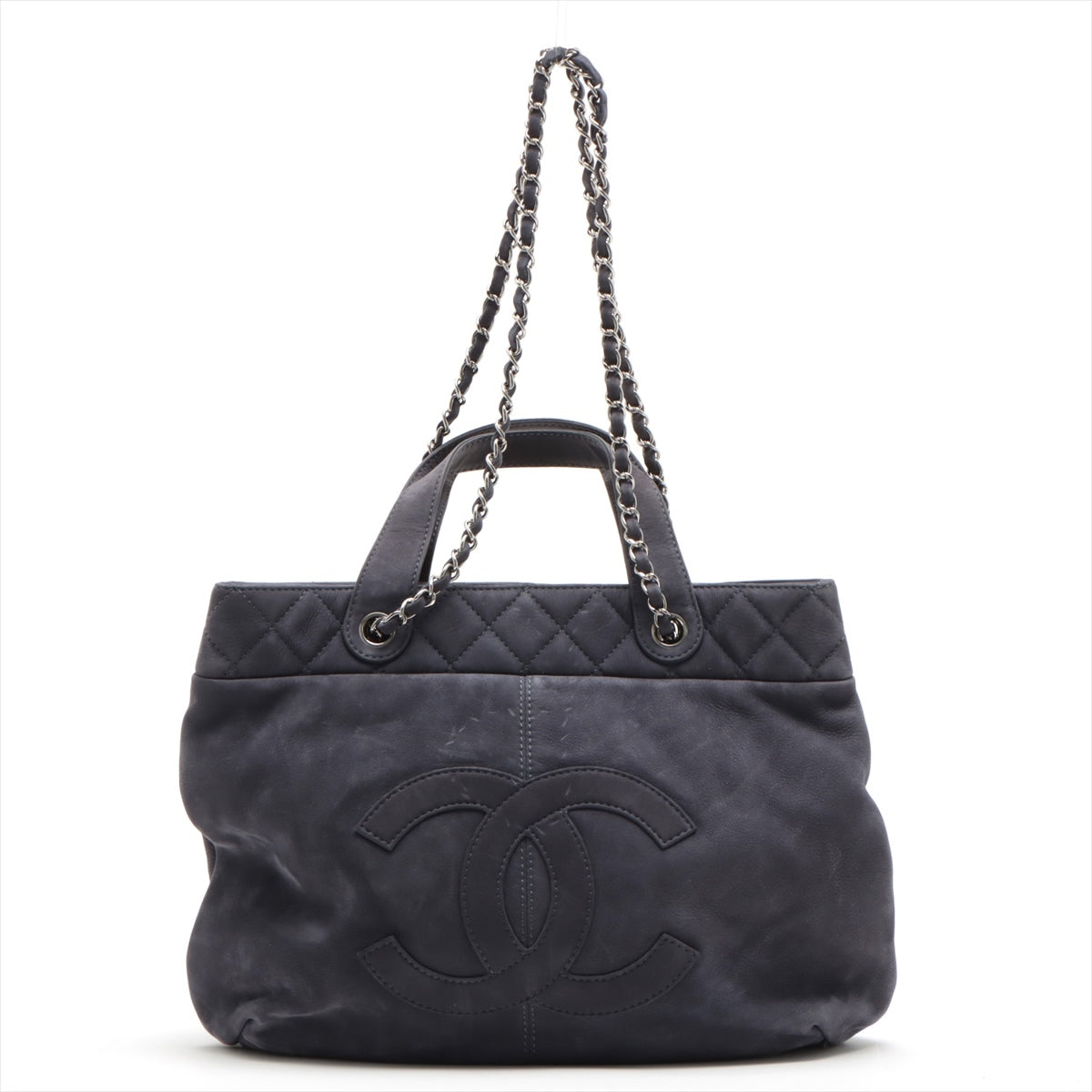 Chanel Coco Mark Suede 2way handbag Purple Silver Metal fittings 17XXXXXX