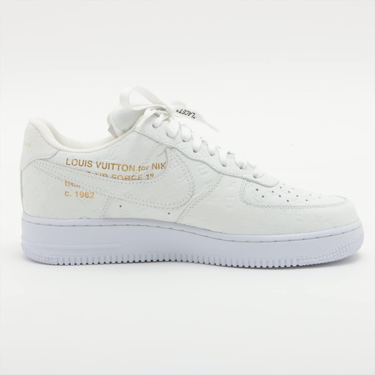 Louis Vuitton x Nike NIKE AIR FORCE 1 22 years Leather Sneakers 8 Men's White LD0292 Is there a replacement string