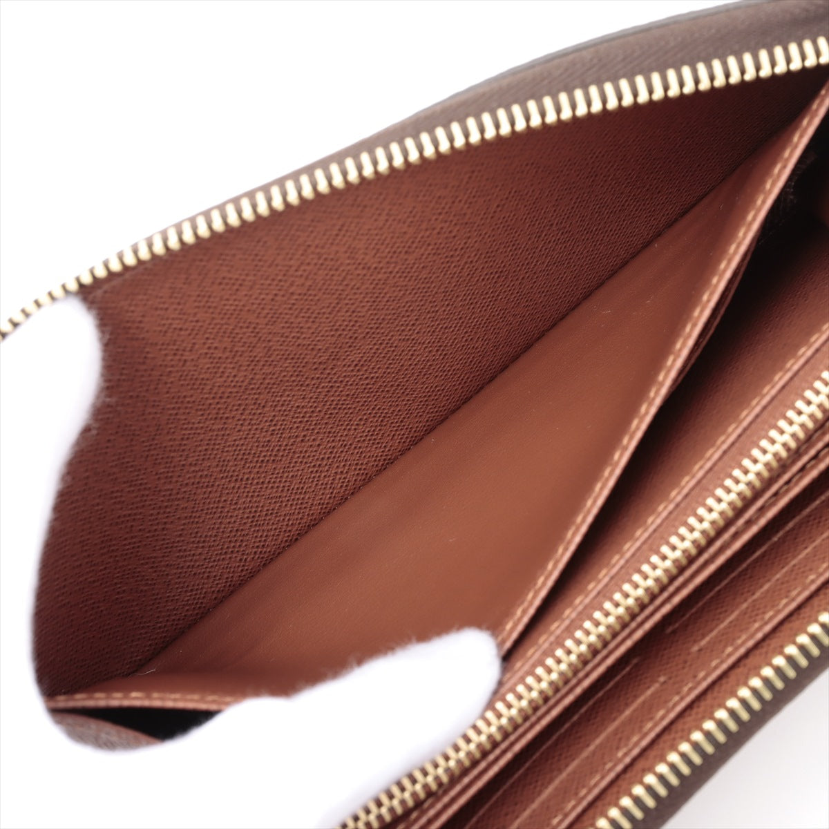 Louis Vuitton Monogram Zippy Wallet M42616 Brown Zip Round Wallet