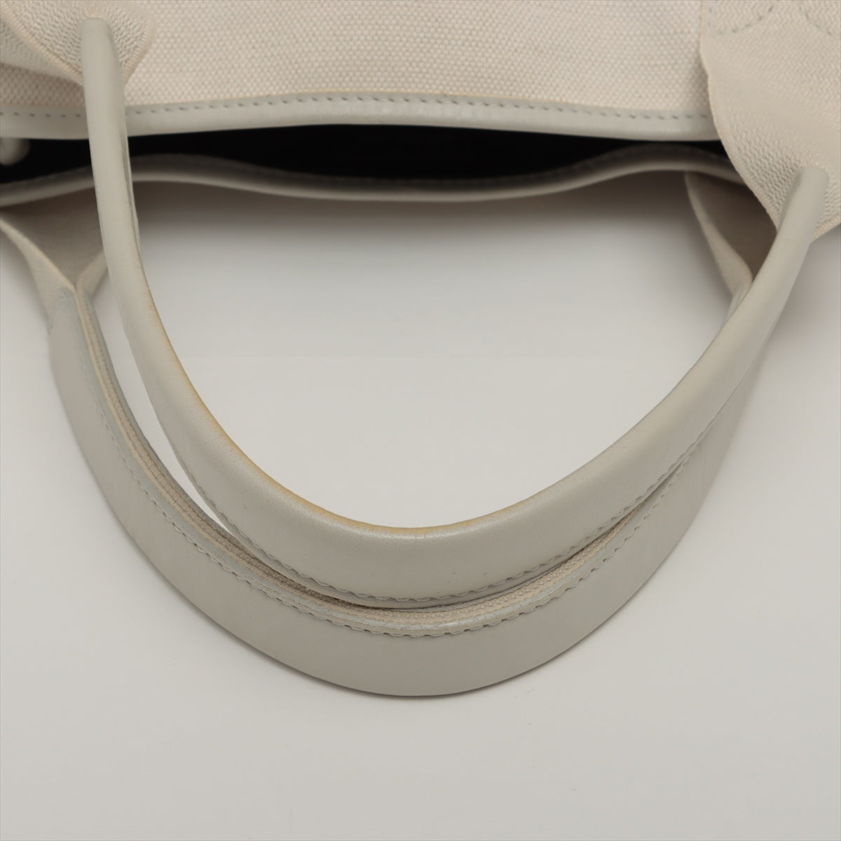 Balenciaga Navy Cabas canvas Hand bag White 339933