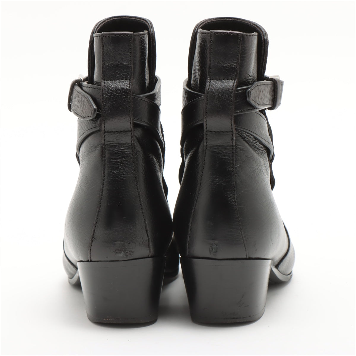 Saint Laurent Paris Leather Short Boots 34 Ladies' Black