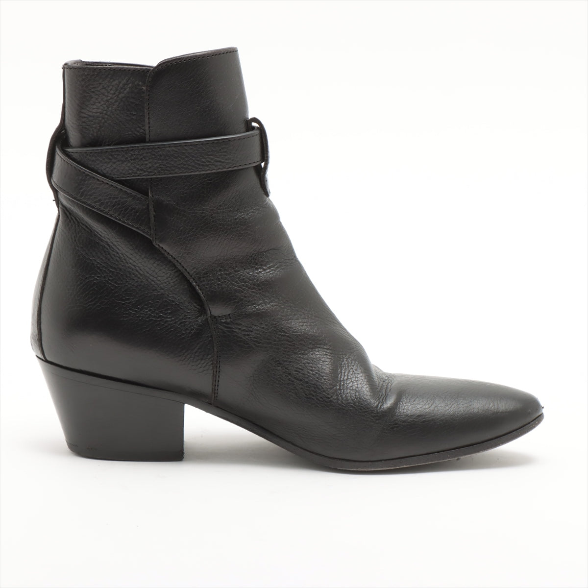 Saint Laurent Paris Leather Short Boots 34 Ladies' Black