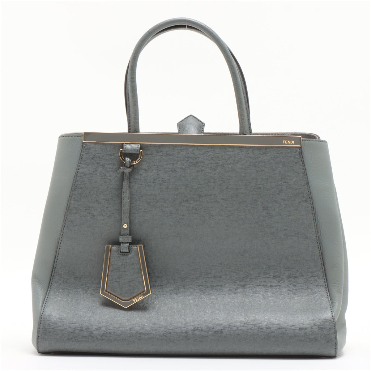Fendi Toujour Leather 2way handbag Grey 8BH250