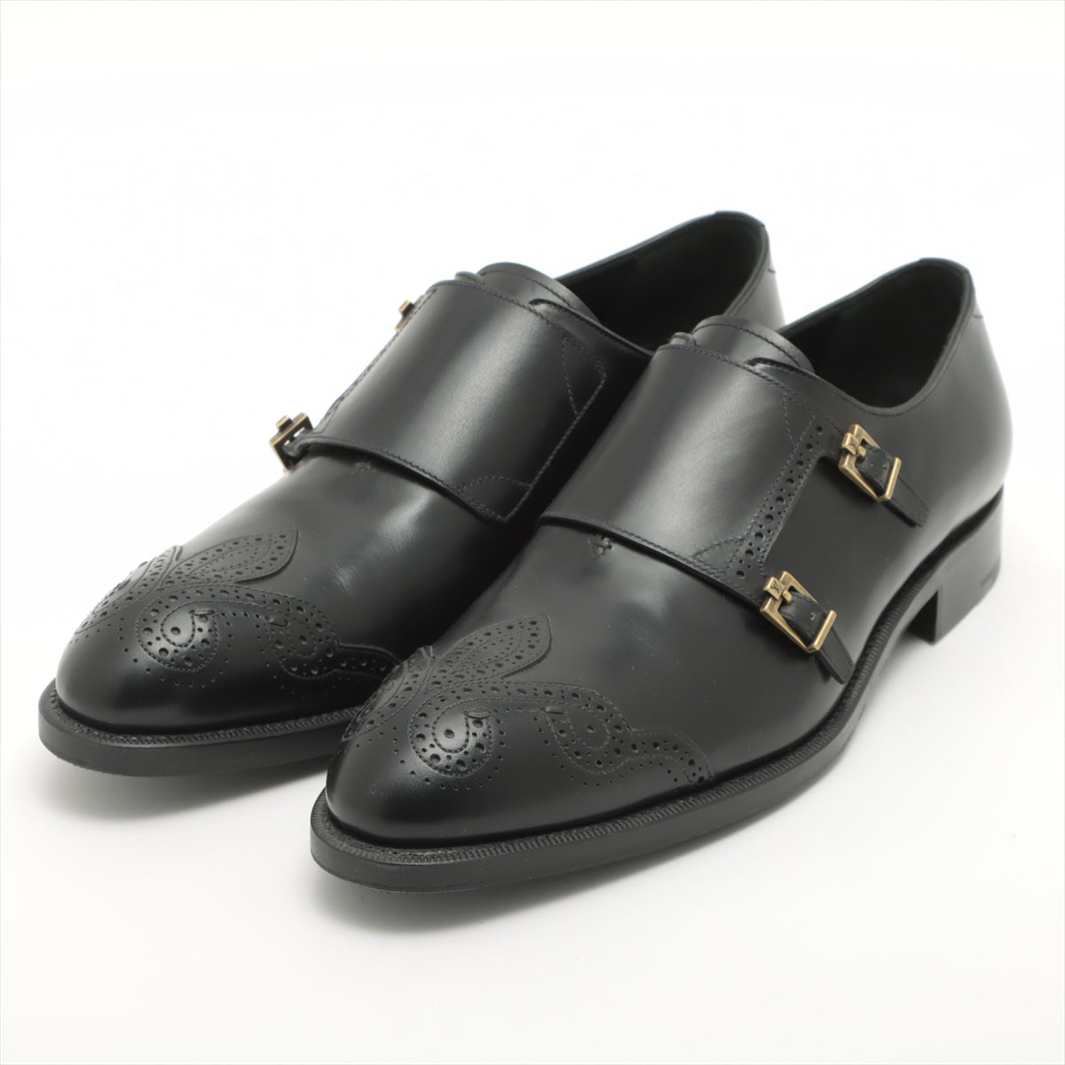 Louis Vuitton 06 Leather Shoes 8.5 Men's Black NI0036