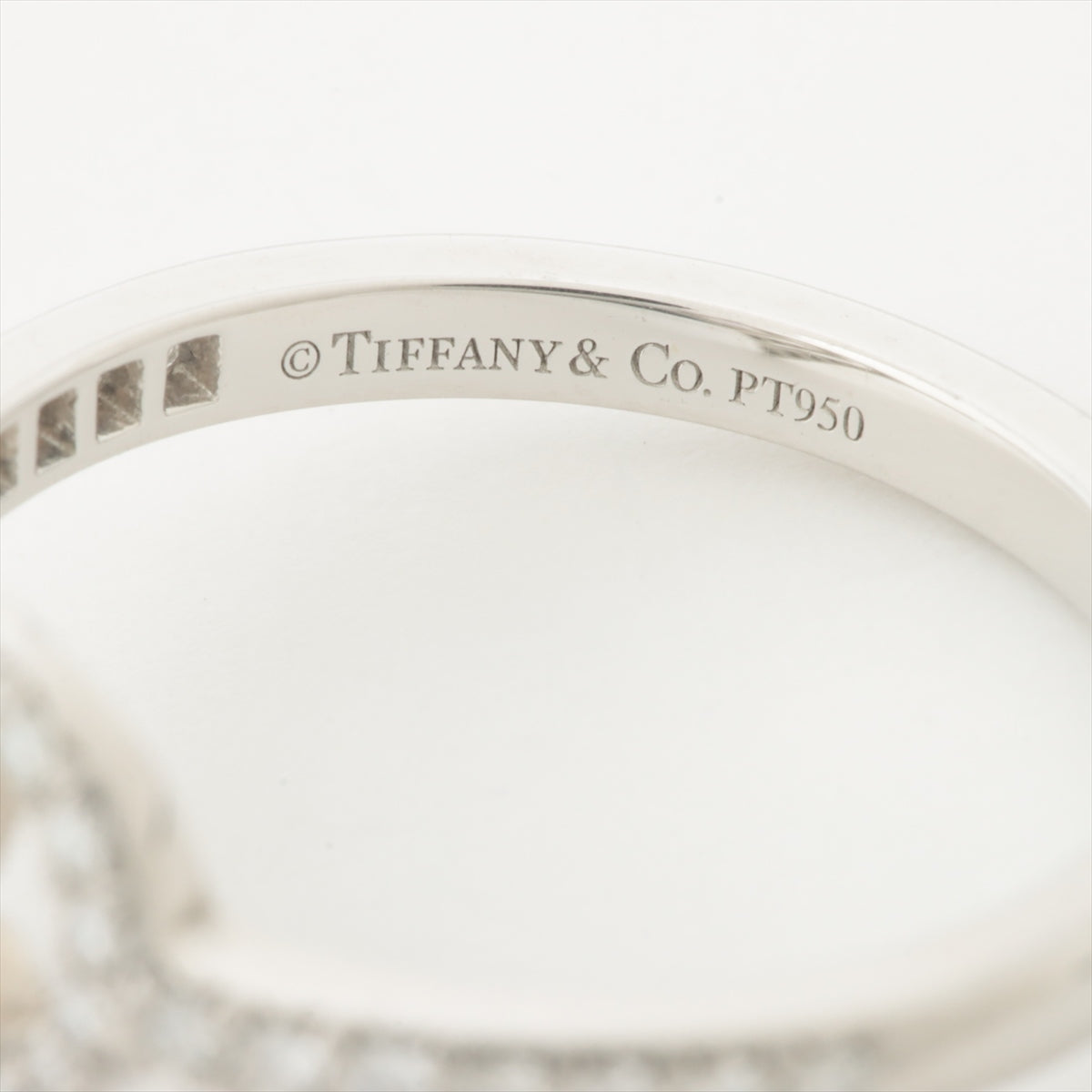 Tiffany Enchant Heart diamond rings Pt950 3.6g