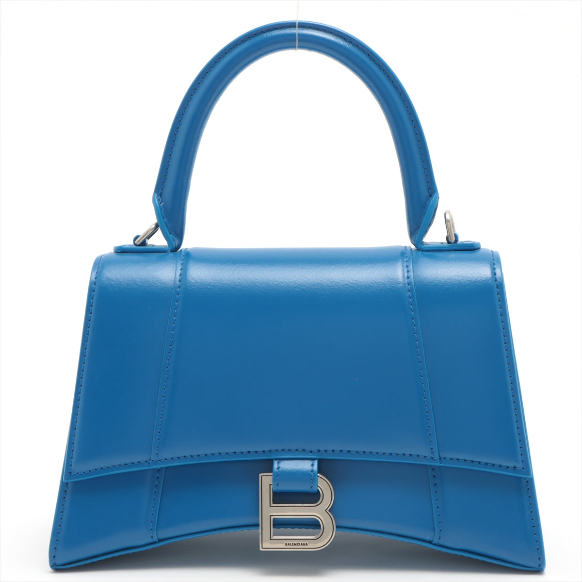 Balenciaga Hourglass Leather 2way handbag Blue 593546