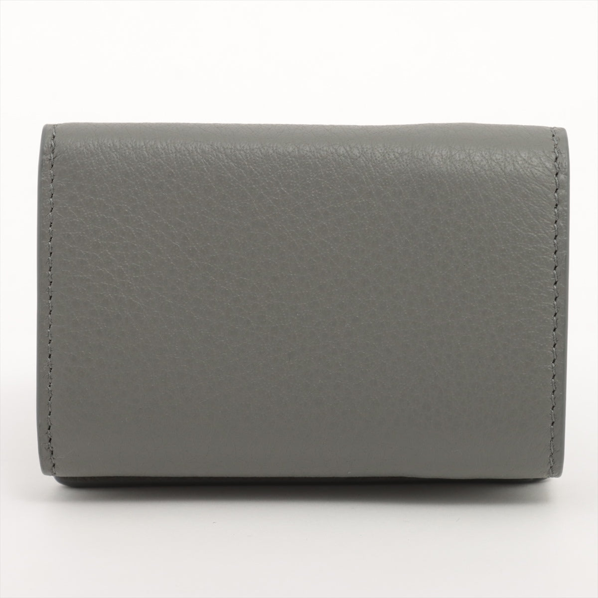 Balenciaga Papier Mini 391446 Leather Compact Wallet Grey