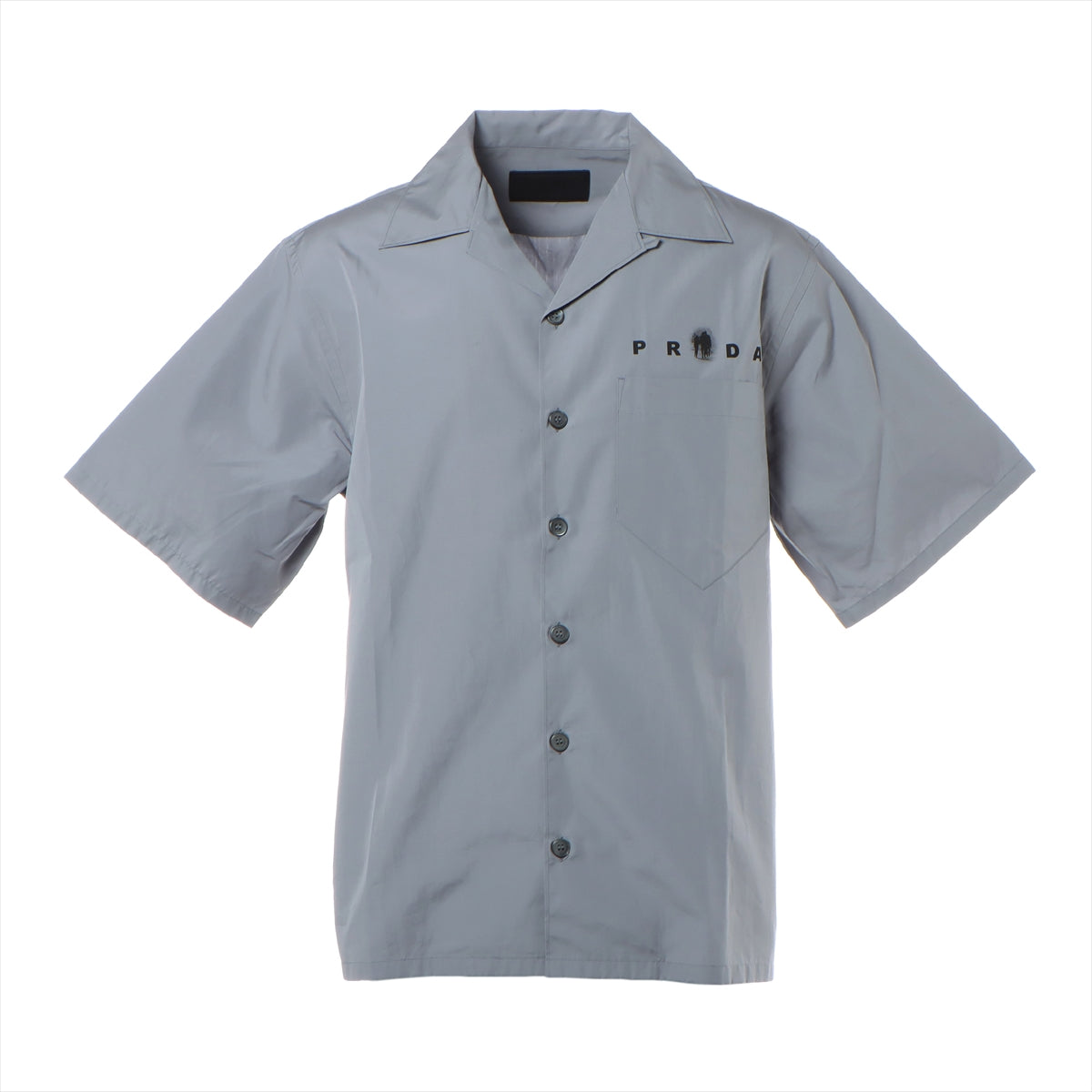 Prada 22SS Cotton Shirt M Men's Gray  UCS414